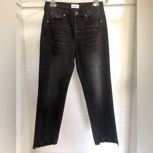 Nwot Pistola Black Denim High Rise Straight Leg Jean